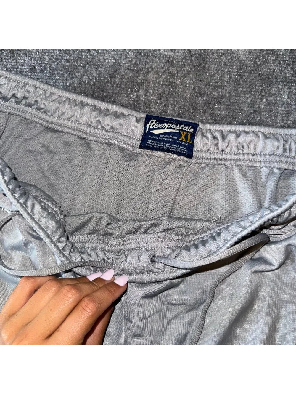 Aeropostale Baggy Gray Athletic Hoop Shorts Mens XL Vtg y2k 90s Rare